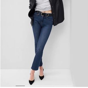 High Rise Classic Straight Jeans with Washwell